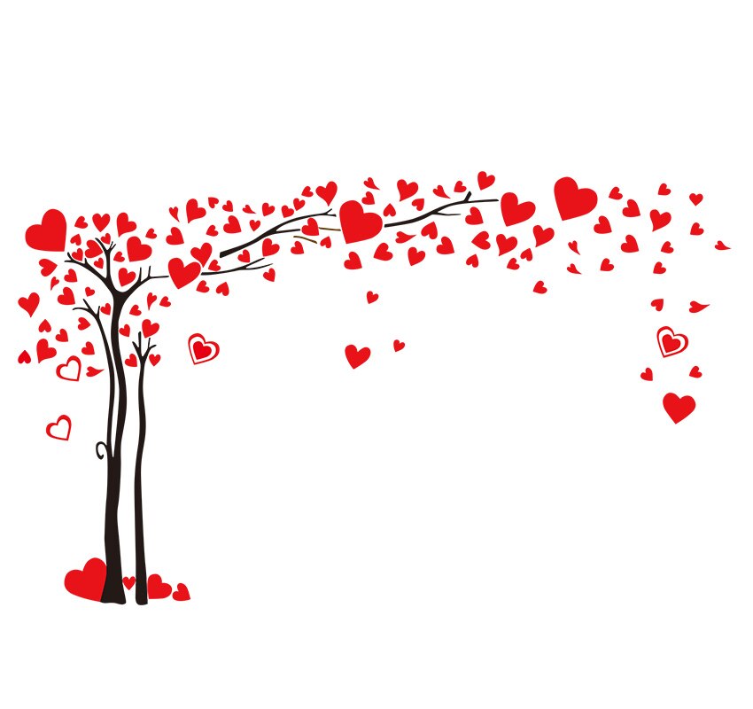 Love tree TV background wall decoration acrylic wall paste 3D living room sofa wall stickers
