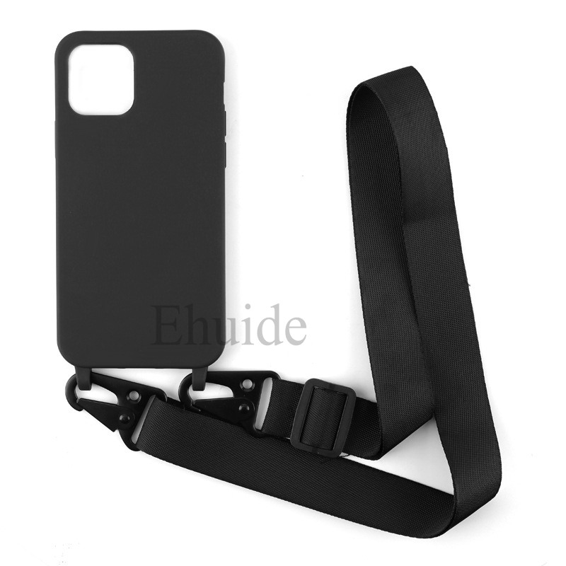 Universal Mobile Phone Cover Crossbody Lanyard Anti-lost Adjustable Wide Neck Strap Cord Rotatable Clasp Safety Rope Bag Case