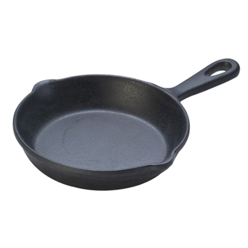 Cast Iron Skillet. Small Pre-Seasoned Skillet for Stovetop, Oven, or Camp Cooking: Default Title