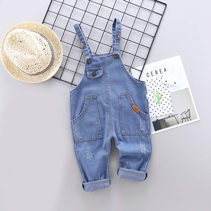 Sommer freundlicher freundlicher Kleine Mädchen Denim Overall Jungen Jeans Baumwolle Denim Baby Mädchen Gesamt Beiläufige verlieren Overall: 4T