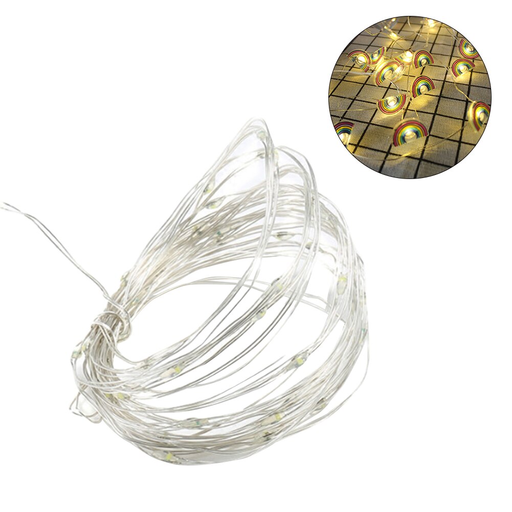 Rode Koperdraad Lamp String Led Meisje Kamer Decoratieve Verlichting Slaapkamer Decoratieve Verlichting String Opknoping Lichten Kleine Gekleurde Lichten: 9a