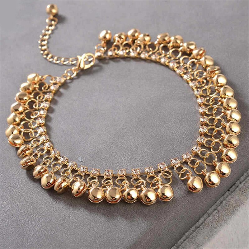 Gold Silver Color Beach Bells Anklet For Women Alloy Leg Bracelet Anklet Nation Accessories Jewelry