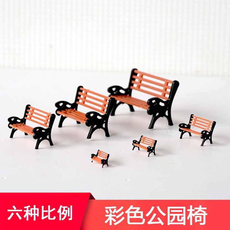 5Pcs 1/25-1/150 Schaal Plastic Bench Miniatuur Zand Plaat Model Park Sence