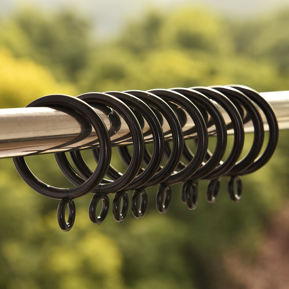 Zwarte metalen gordijnringen ophangringen voor gordijnen en roedes 4 maten en 10 stuks: 38mm