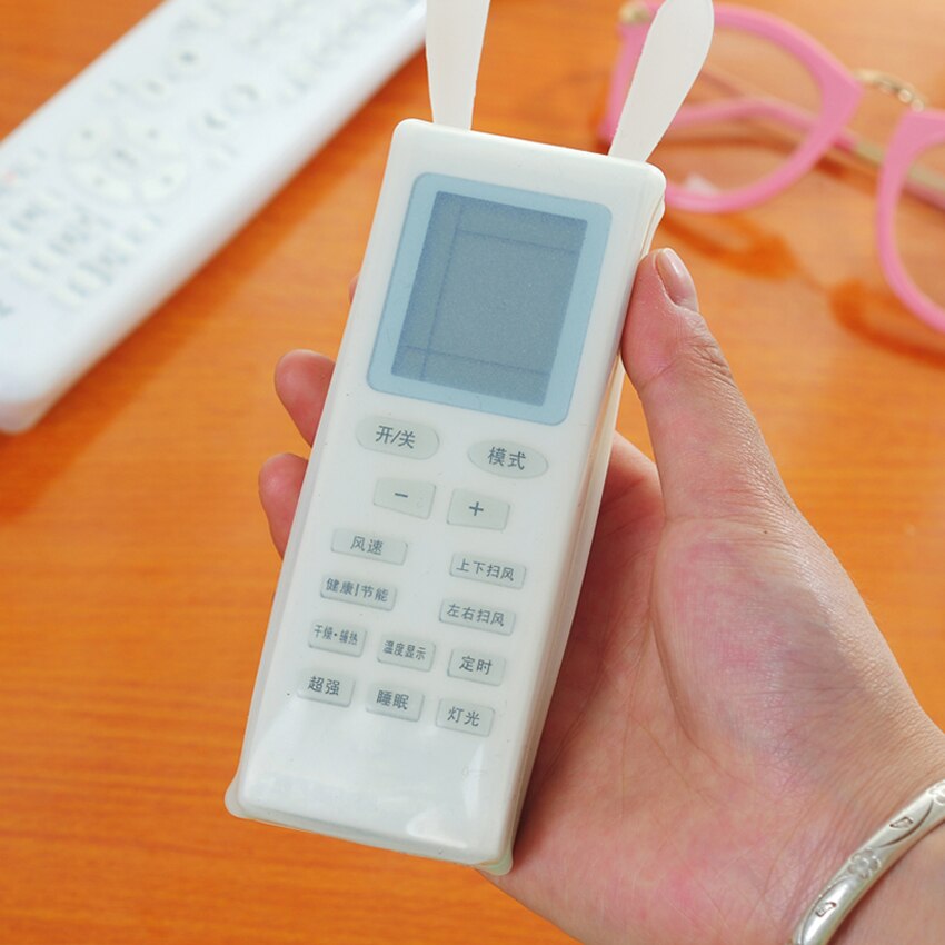 Luminous / Transparent Silicone Anti-dust Case for Smart LCD LED TV, AC Remote Cute Rabbit Waterproof Protector Case Cover L/S