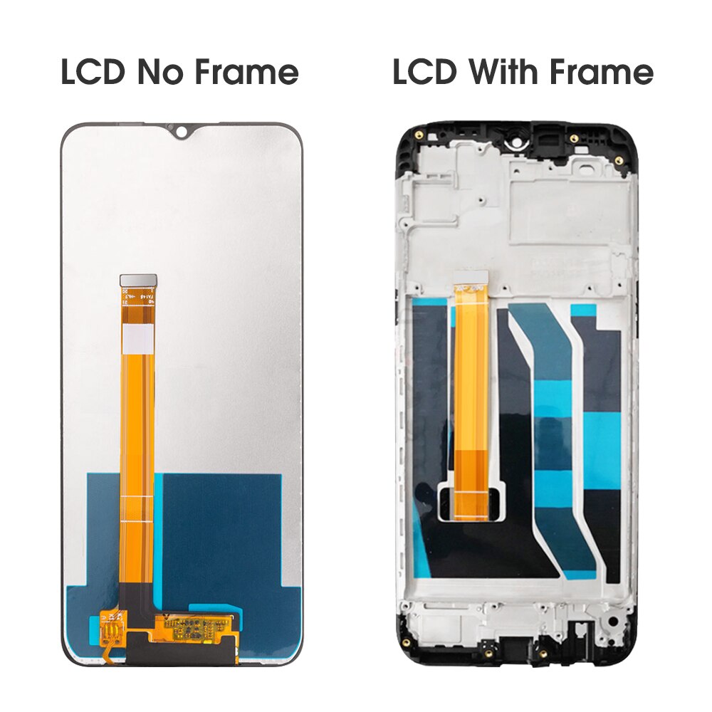100% Original Für Oppo Realme 6i RMX2040 LCD Anzeige berühren Bildschirm Mit Rahmen Digitizer Montage Ersetzen Für Realme C3 RMX2027