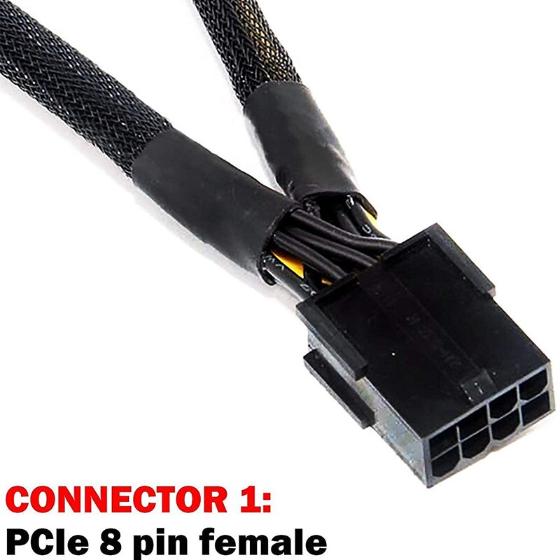 8 Pin PCI-E PCI Express Graphics Video Card GPU VGA 8 Pin Female to Dual GPU 8(6+2 ) Pin Male Sleeved 8Pin Splitter