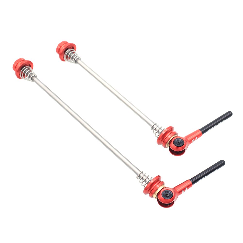 Mountain bike quick release thru axle MTB bicycle Front skewers aluminium alloy Bicycle Quick Release Fork Lock Mounting Tools: Red