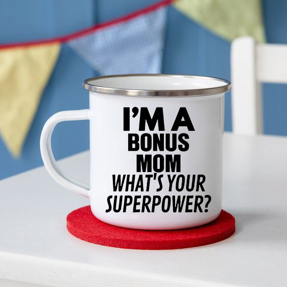 Meilleurs Bonus Maman Tasse Belle-Mère Tasses à Café Maman Tasse À Café Étape Maman Boire Tasses de Fête Des Mères pour Bonus Maman D'anniversaire: XH4778-A015WH-8