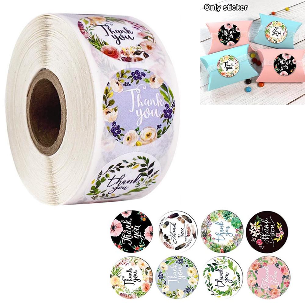 Floral Label Stickers for Birthday Packaging Envelope Label Labels Stickers 500Pcs/Roll Floral label sticker @T