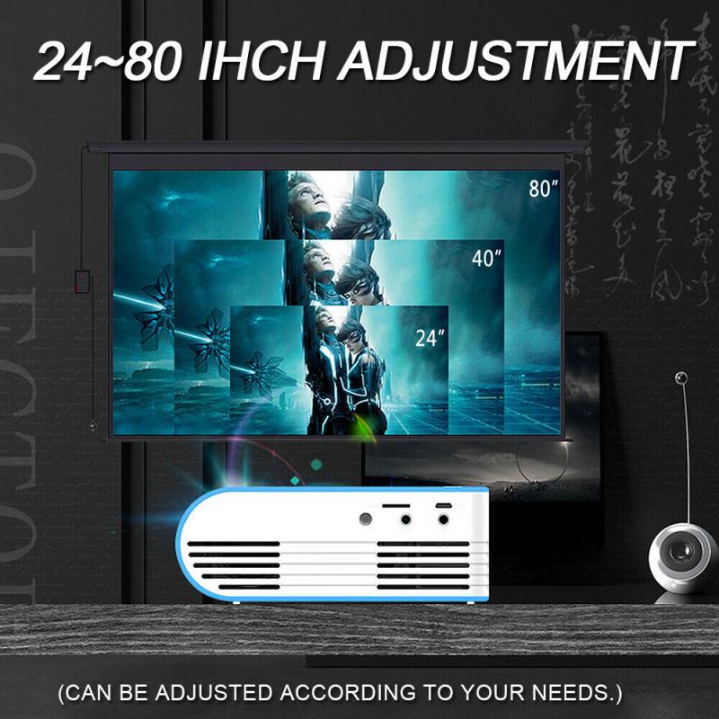 Yg210 1080p ledede 3d mini projektor hjemmebiograf video multimedie usb telefon projektorer indbyggede hd stereohøjttalere