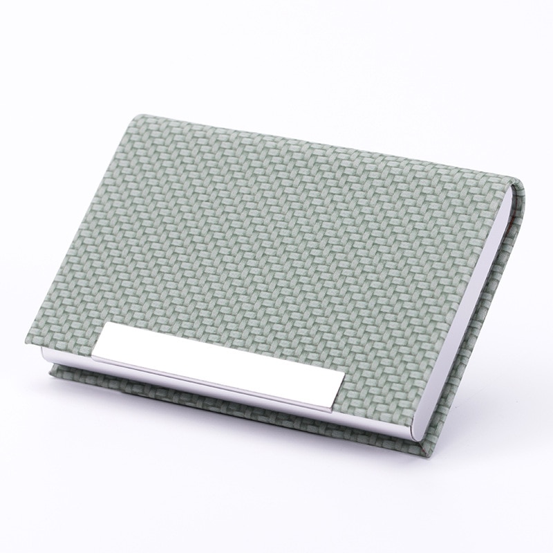 Trade Fair Business Pu Card Case Metal Card Holder Cassette Custom Logo