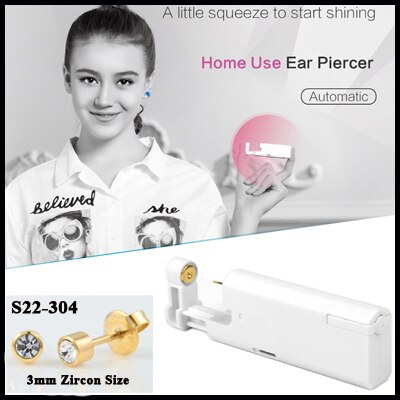 2 pièces oreille clou pistolet jetable aseptique ménage oreille Piercing pistolet Portable oreille Piercing pistolet groupe stérilisé oreille Piercing unité: S22-304
