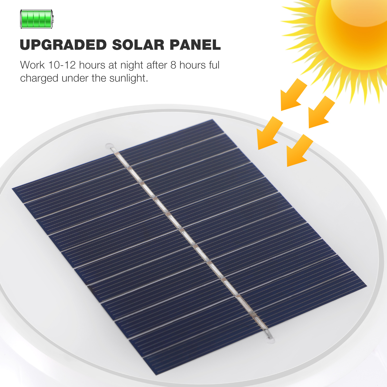 Luz de poste de jardín bola solar lámpara al aire libre luces de decoración alimentadas por pared impermeables