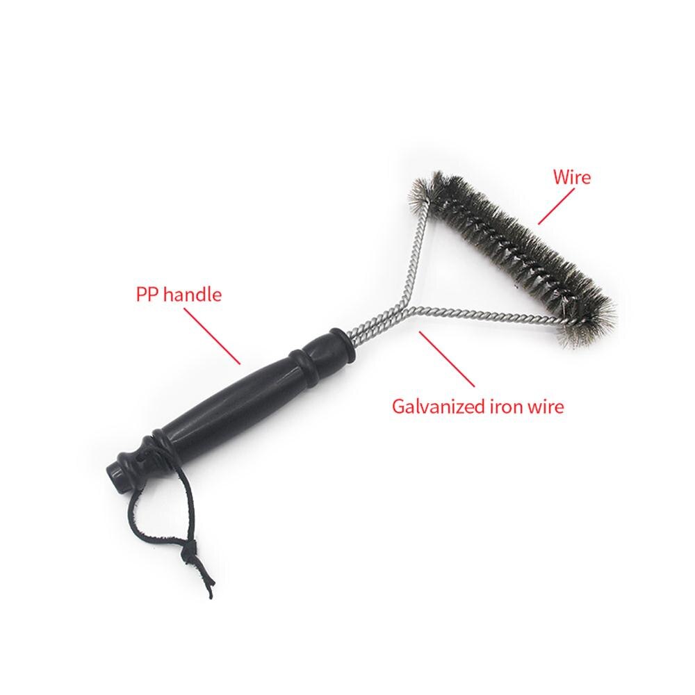 Economic BBQ Brush Clean 201 Stainless Steel Wire Convenient Tableware Barbecue Cleaning Brush Oven Home Black
