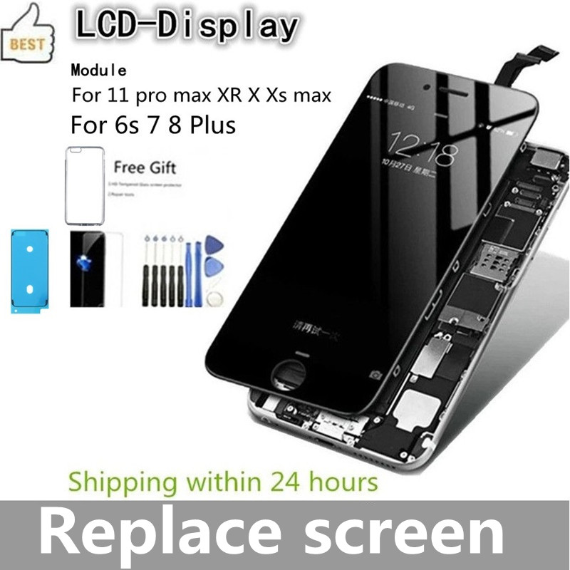 Good LCD Display For iPhone 8 SE2020 6 6s 7 Plus Black White Touch Screen Replacement Digitizer Assembly with Tools