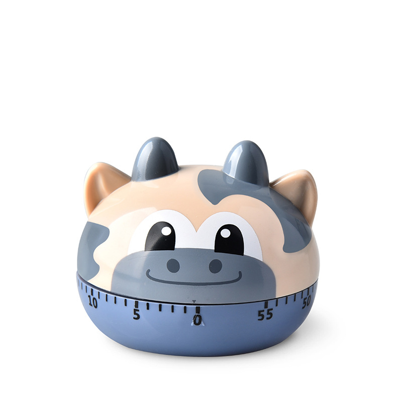 Animal Timer Digital Kitchen Countdown Clock Cute Animal Fruit Alarm Clock Time Management Tool for Children and Adults: Blue
