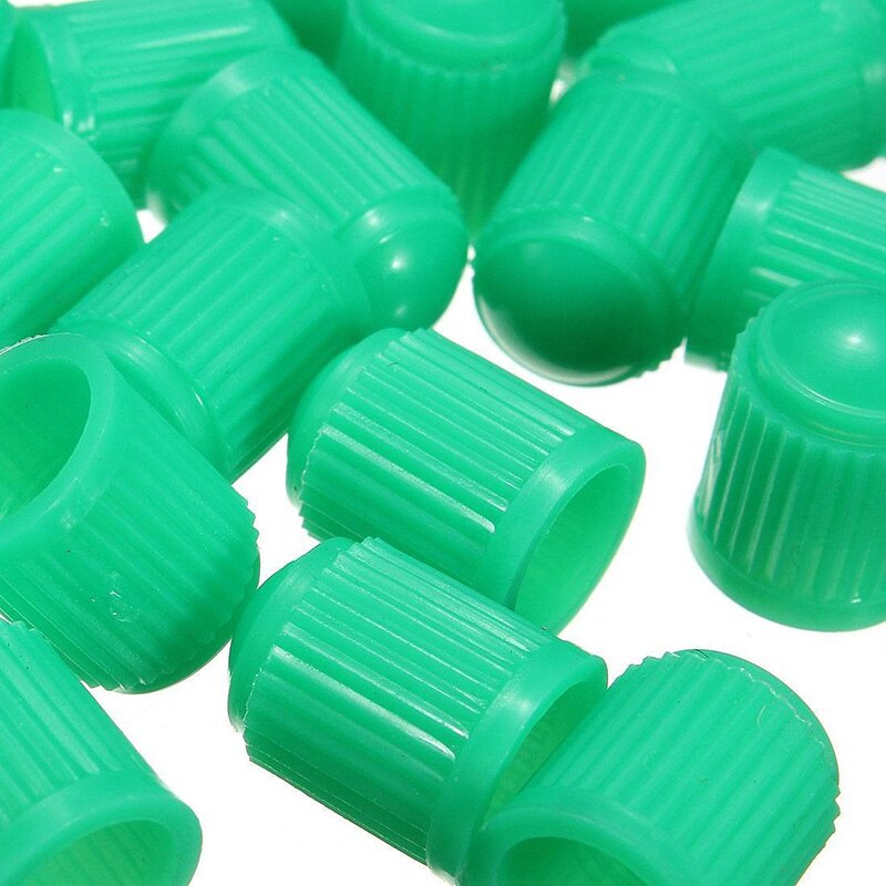 Tapas de válvula de rueda de plástico 100 Uds tapa para válvula cubierta para coche motocicleta verde