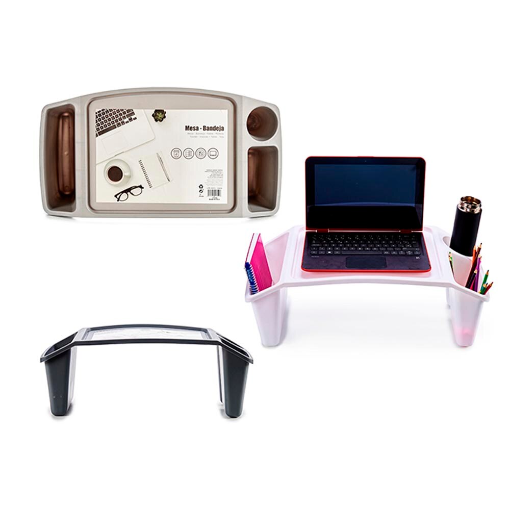 Mesa auxiliar multiusos especial para ordenador portátil, compartimentos, bandeja, comer, estudio, juegos, series, trabajar, mesa, mesas, mesa auxiliar