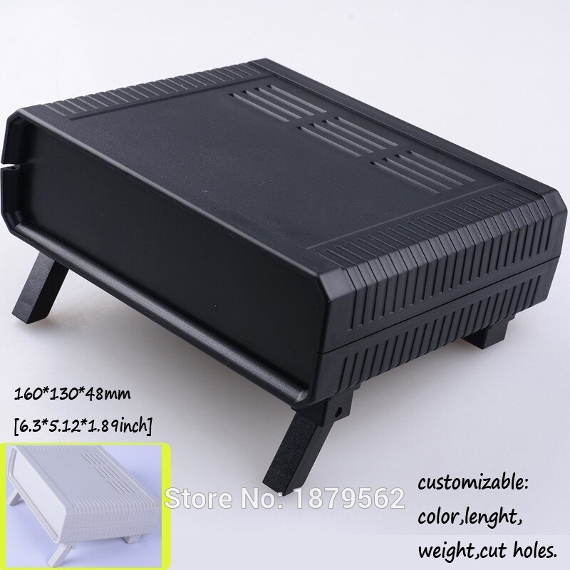 [2 colors]160*130*48mm plastic electronic box diy PLC project case desktop enclosure abs junction box PBC outlet box switch box