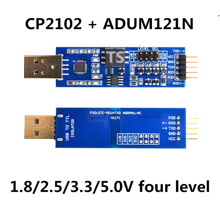 FT232 / CH340 / CP2102 USB to TTL USB to serial UART module FT232RL voltage isolation signal isolation Four level: CP2102.121 4 level