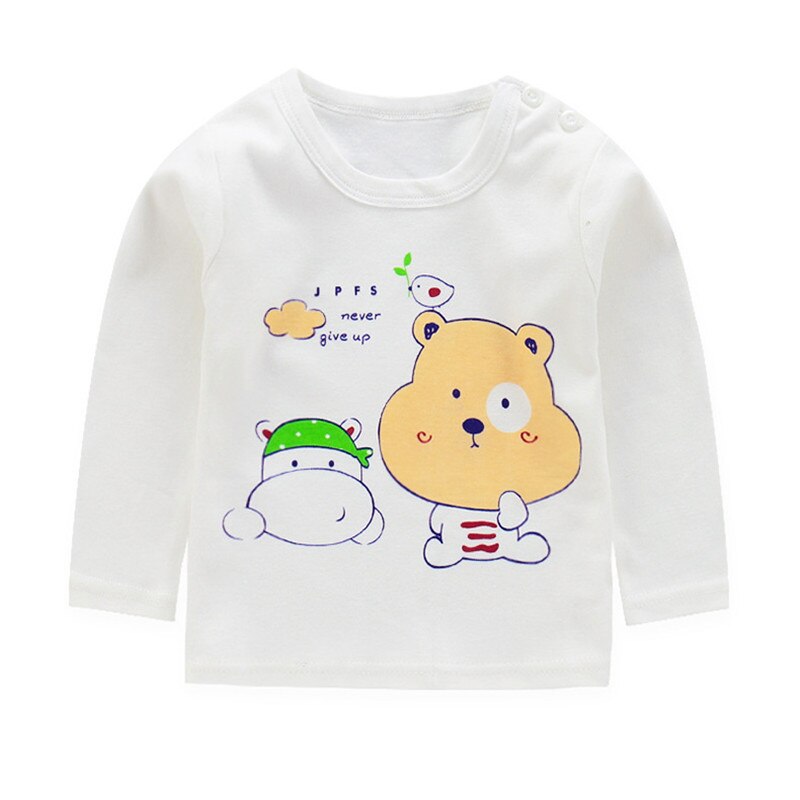 Baby Meisjes T-shirt Meisje Katoen Herfst Lente Lange mouwen T-shirt Leuke Cartoon Tee Meisje Mode Tops: 4 / 12m