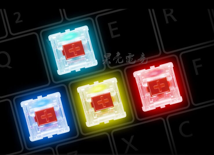 4pcs/pack original Cherry MX RGB switch mechanical keyboard MX switch shaft green red black RGB transparent cover