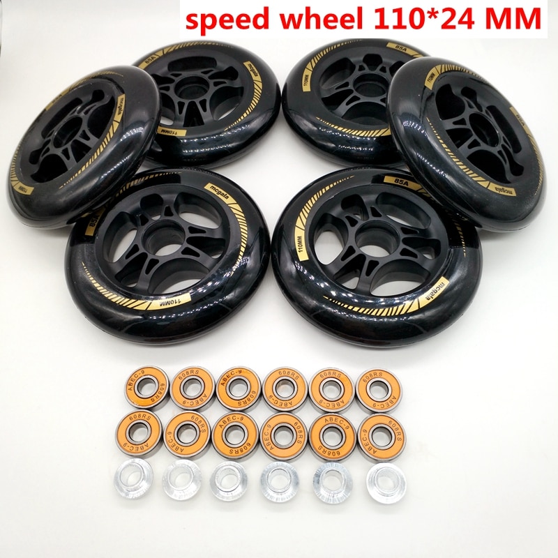 speed skates wheels 90mm 100mm/110mm 85A high respond high duration black color