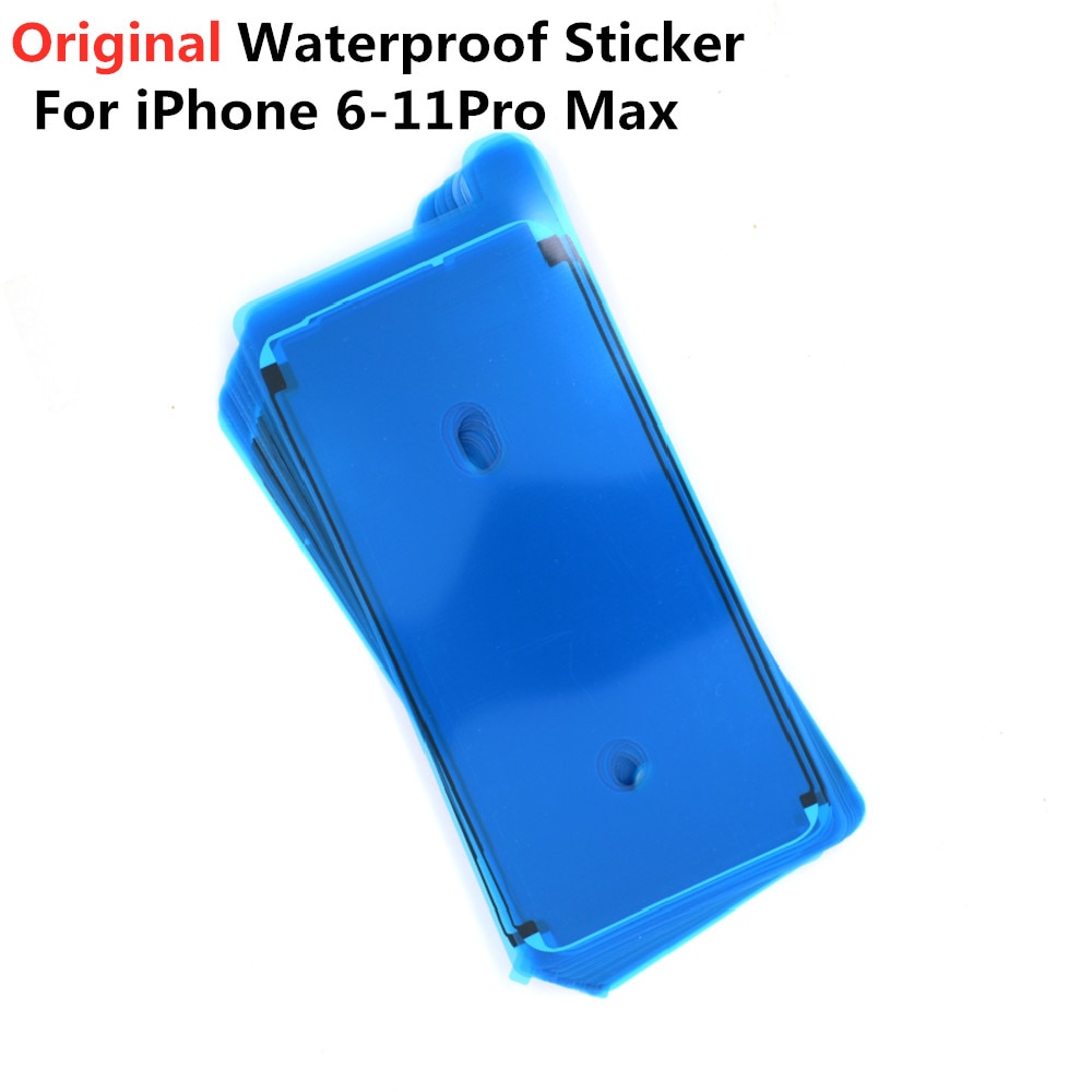 Pegatina impermeable Original para iPhone 6S, 7, 8, 11 Pro Plus, X, XS, MAX, XR, marco de pantalla LCD, cinta de sellado de bisel, adhesivo 3M, 5 uds.