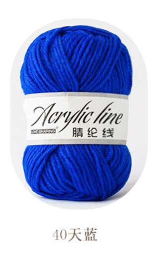Fil à tricoter acrylique doux et pour bébé, 1 pièce = 50g, fil de tricot doux et pour tricot à la main, laine à faire soi-même, pull 64 couleurs disponibles: 40