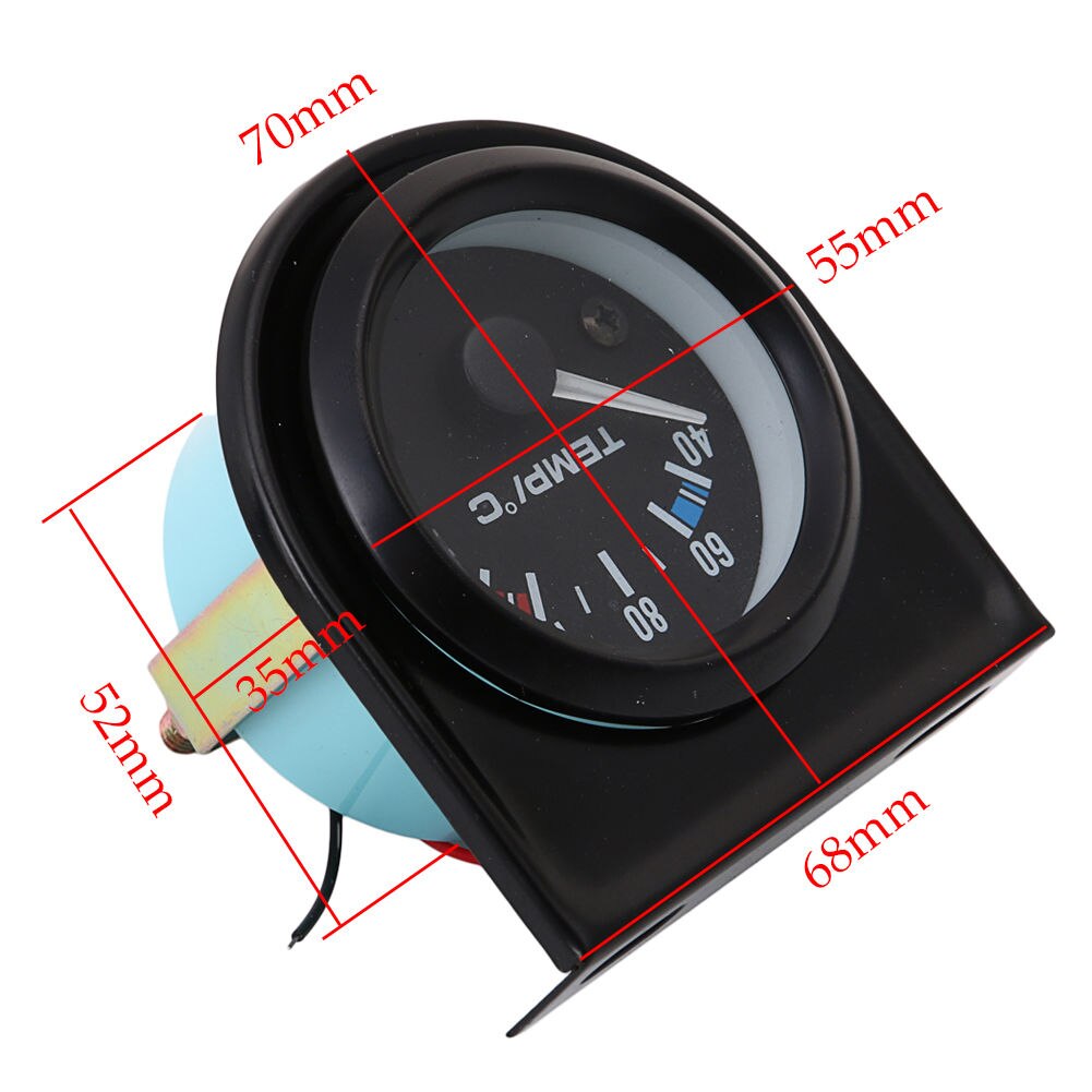 2 pouces/52mm 12V voiture numérique jauge de température de l'eau capteur de température accessoires de voiture