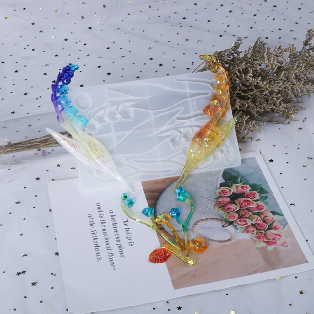 Orkidé pæon harpiks forme gennemsigtig silikone diy lim skimmel epoxy forme blomme blomstre til smykker gør harpiks støbning forme