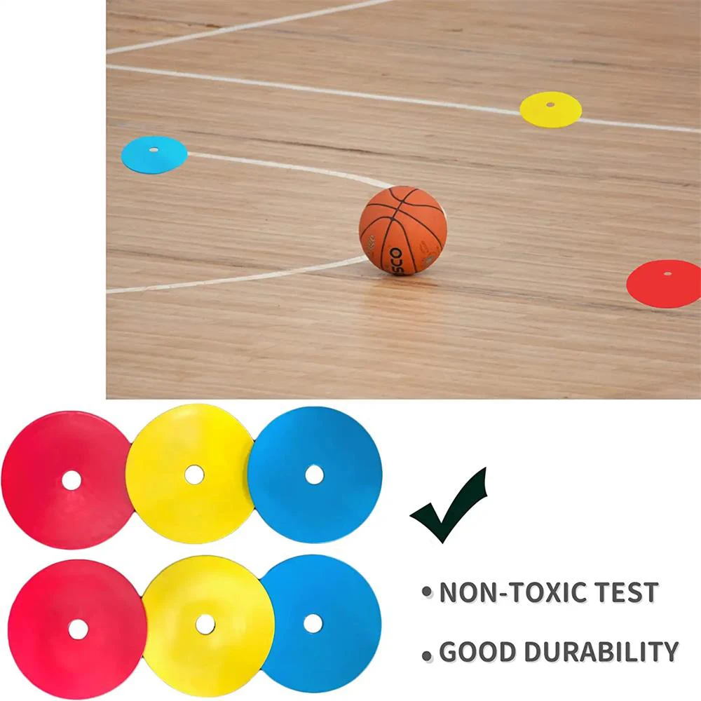 Disque marqueur de cônes plats de football, 10 pièces, marqueurs d'entraînement d'agilité de vitesse de sport de basket-ball, équipement d'entraînement Portable indéformable