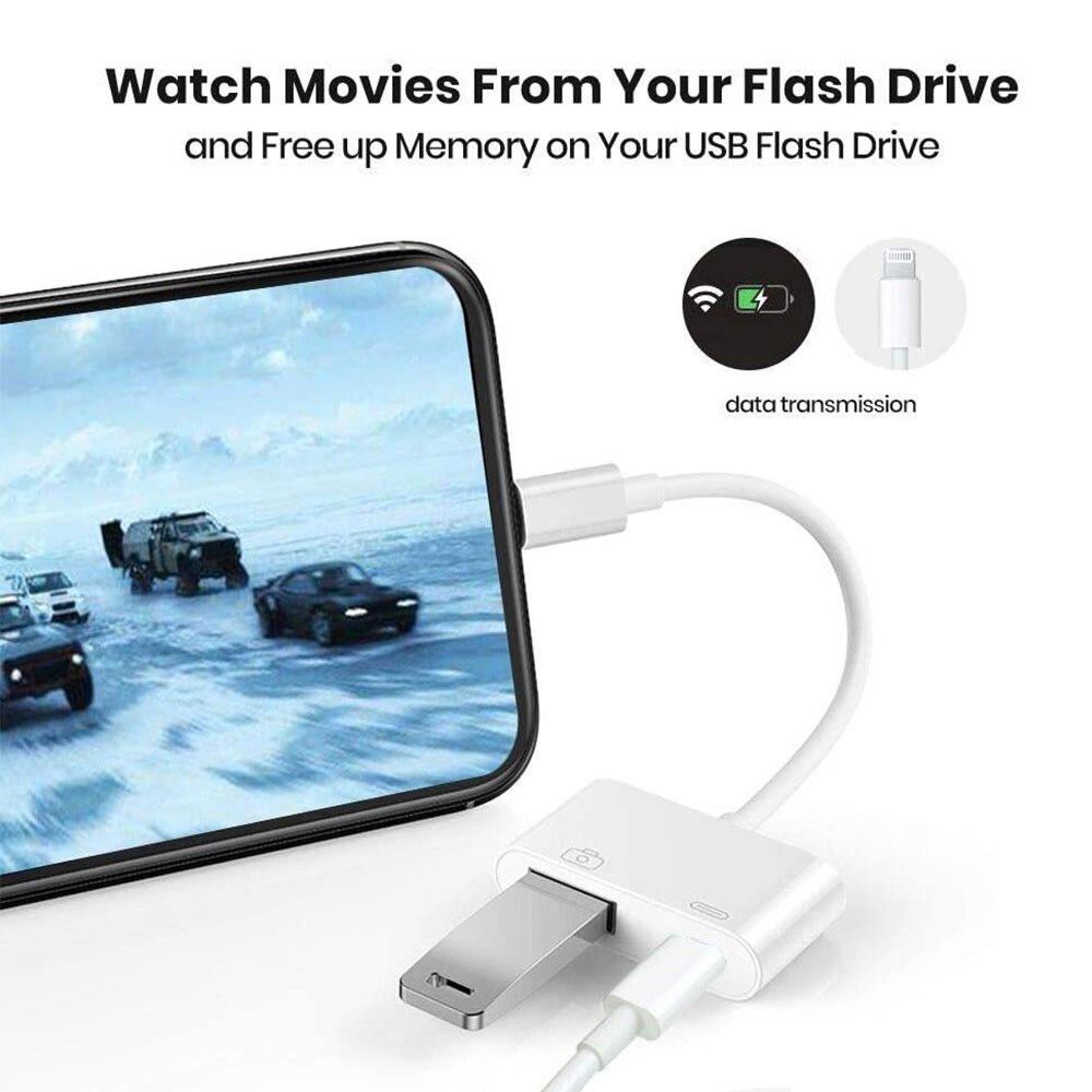 MeloAudio Upgraded OTG Cable Male to Female 500mAh USB Adapter Lightning for iPhone iPad iOS 9 to 14 Compatible MIDI Keyboards