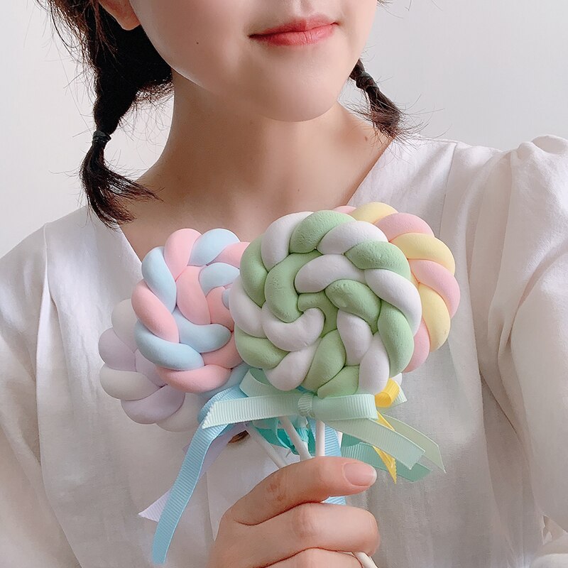 Lollipop Twist de simulación, accesorios de Lollipop Rosa lindo Lollipops decoración para fotografías, de simulación de dulces