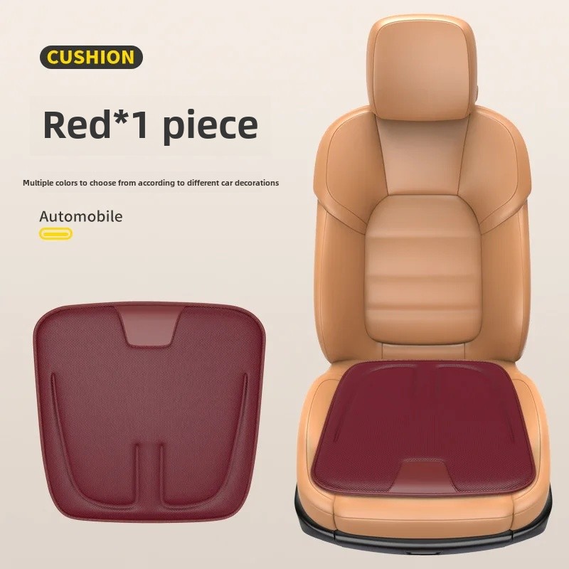 Cojín para asiento de coche, seda de hielo, transpirable, antideslizante, Interior del vehículo, conductor principal, almohadilla de ventilación de panal, Universal para las cuatro estaciones: Blanco