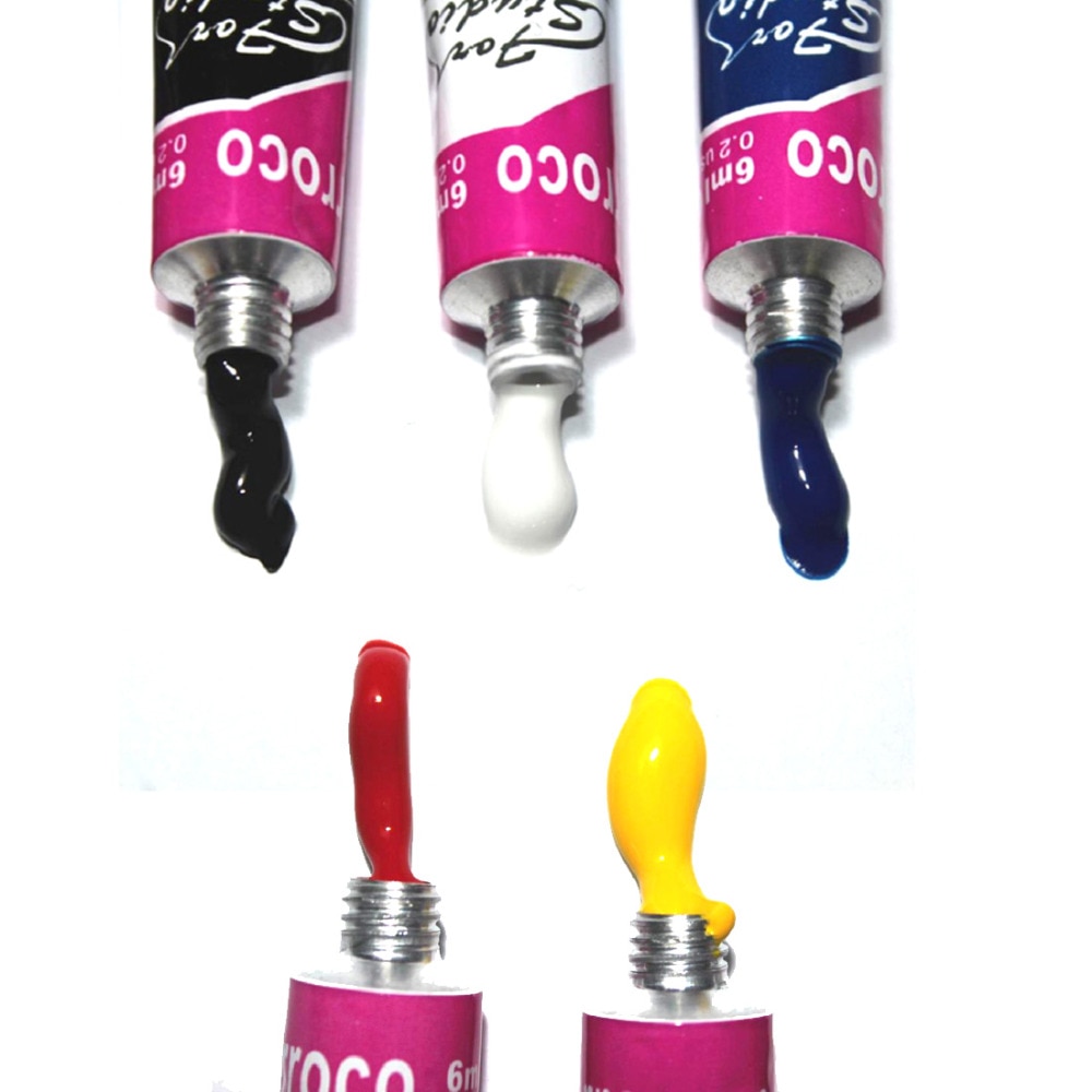 Juego de pinturas acrílicas profesionales de 12 colores pintados a mano pintura textil pintura de colores brillantes suministros de arte peintur