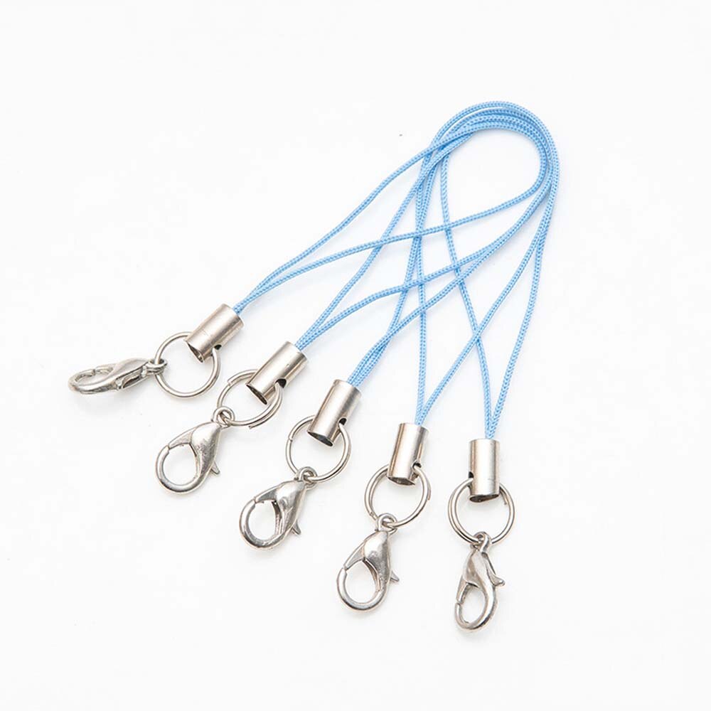 20Pcs Multicolor Polyester Mobiele Telefoon Strap Mobiele Telefoon Camera Sleutelhanger Hanger Karabijn Hand Wrist Lanyard: 02