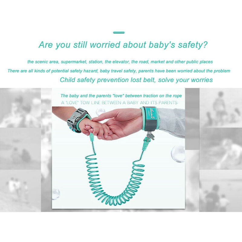 Child Safety Harness Leash Anti Lost Wrist Link Traction Rope For Baby Kids