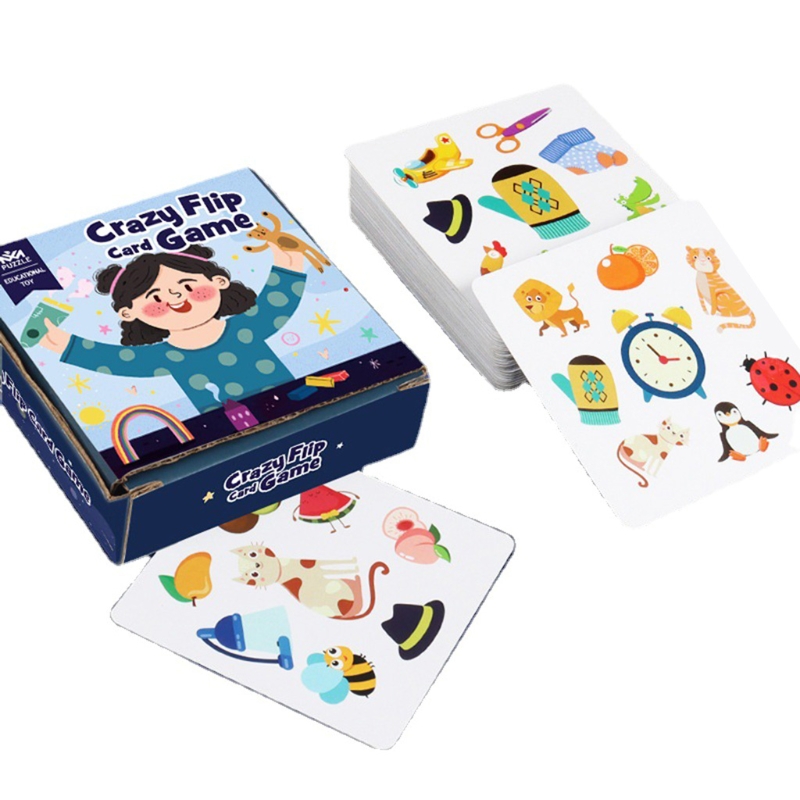 Preschool Kids Verbeteren Intelligentie Puzzel Bijpassende Kaarten Draagbare Kaarten Tafel Spel Speelgoed: A
