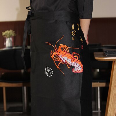 Japanse Koken Dienst Schort Geborduurd Patroon Schort Chef Schort