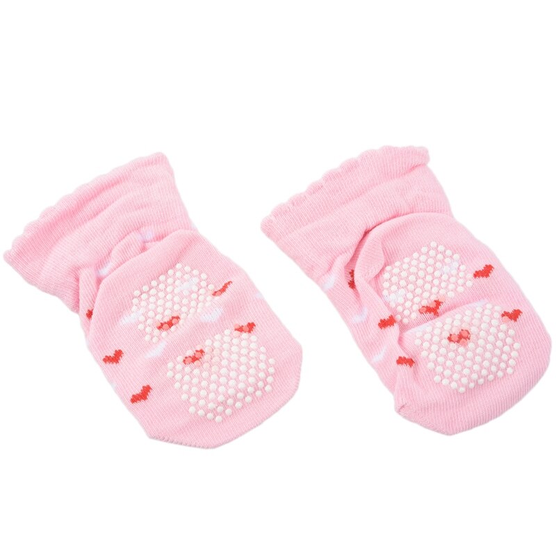 bébé fille garçon anti-dérapant chaussettes pantoufle dessin animé chaussures bottes 0-12 mois