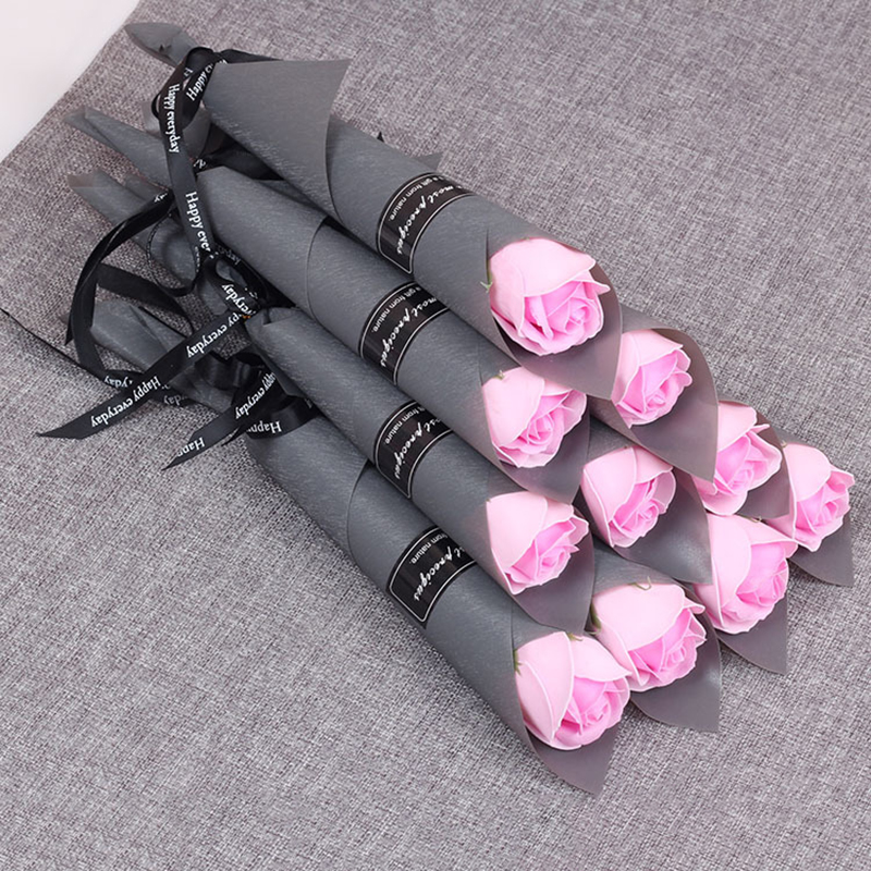 30/50 stk roser sæbe blomster romantisk bryllup favoriserer blomst til valentinsdag & #39 ;s mor & #39 ;s dag virksomhedsaktivitet: Lyserød / 50 stk pr. parti