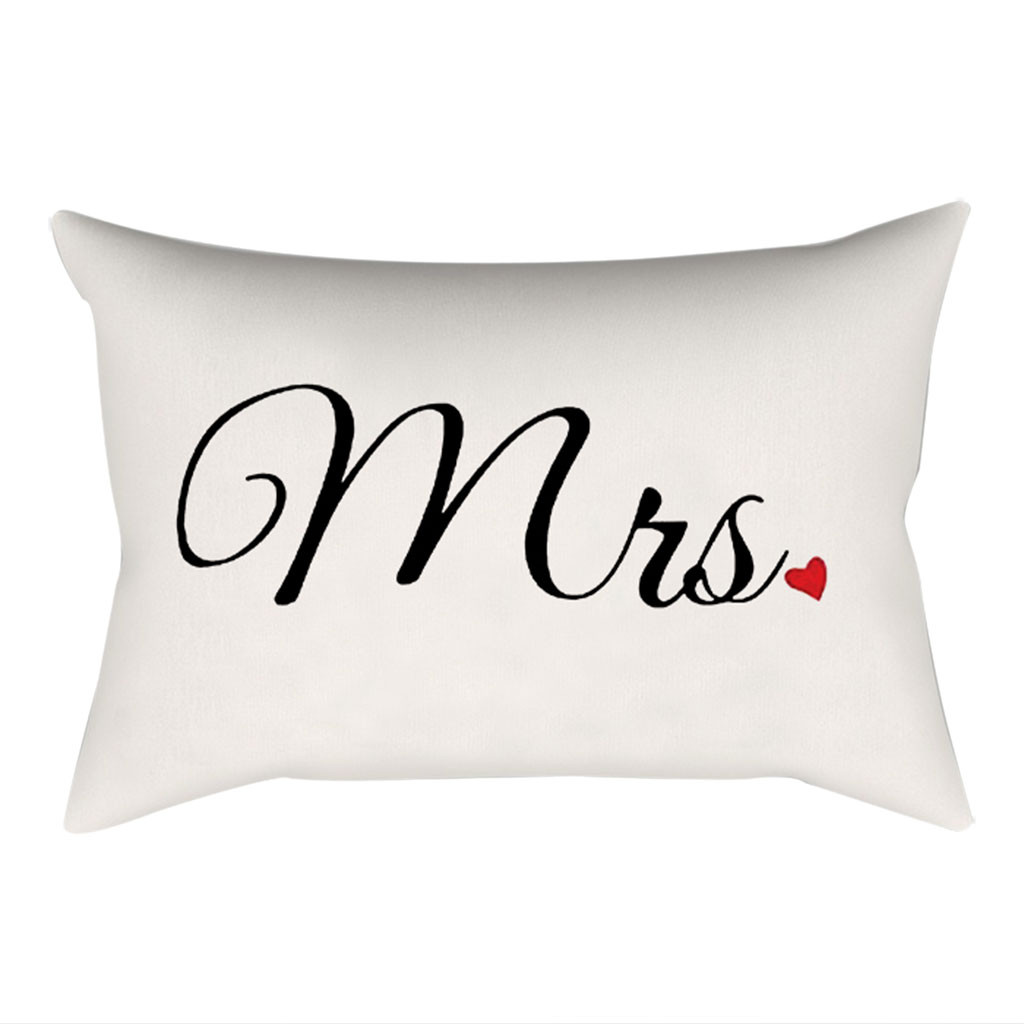 Funda de almohada de felpa corta blanca decorativa, fundas de cojines, para parejas, almohadas, juego de cama, z0605 # G30: D