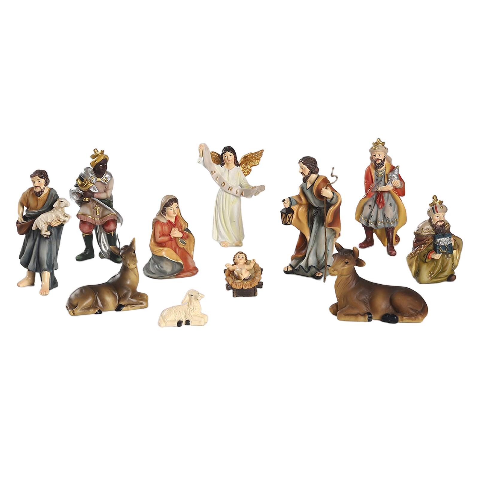 Christmas Traditional Nativity Scene Figurines Set Xmas Decorations Decor