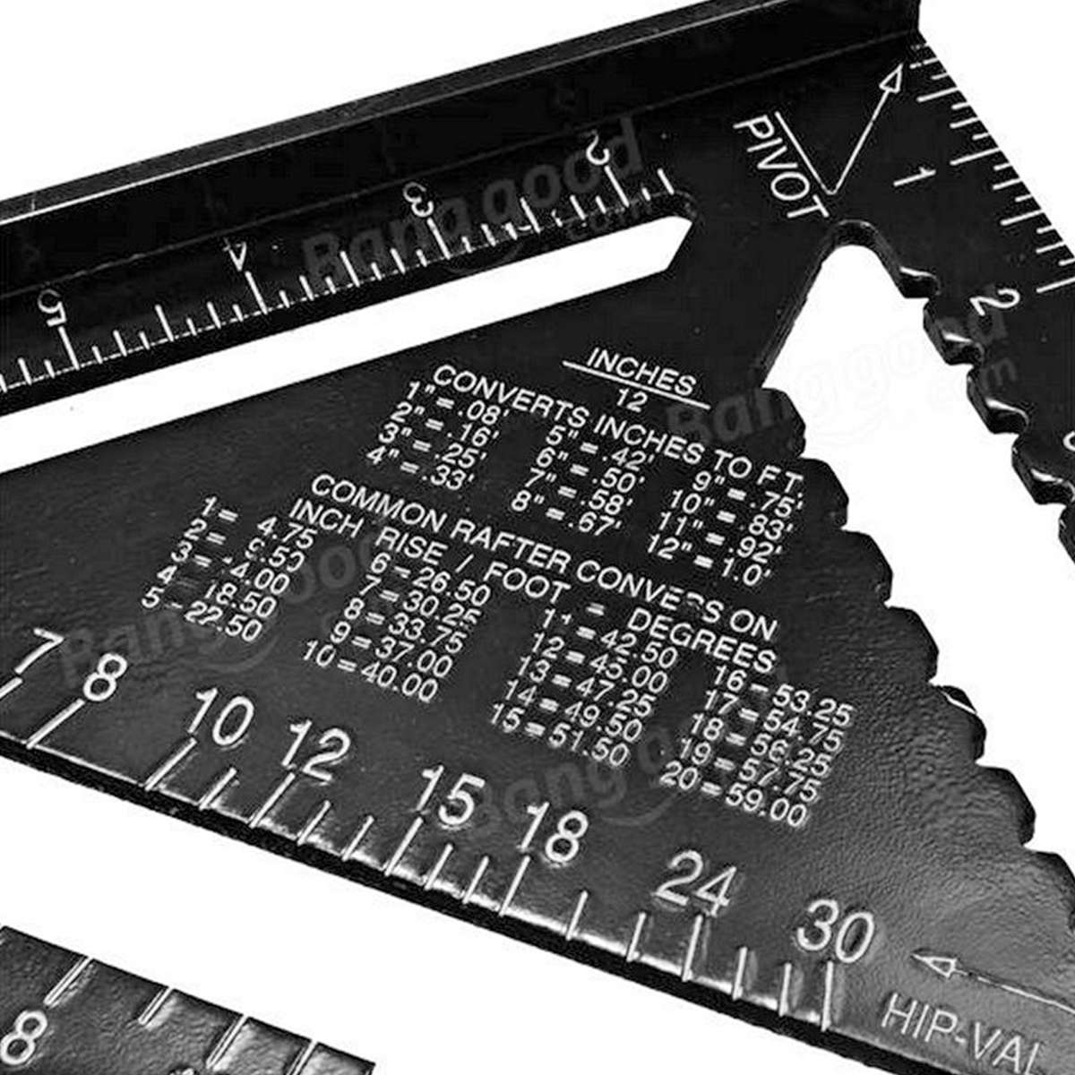 12 Triangle Angle Protractor Aluminum Alloy Speed Square Measuring Ruler Miter For Framing Building Carpenter Measuring Tools