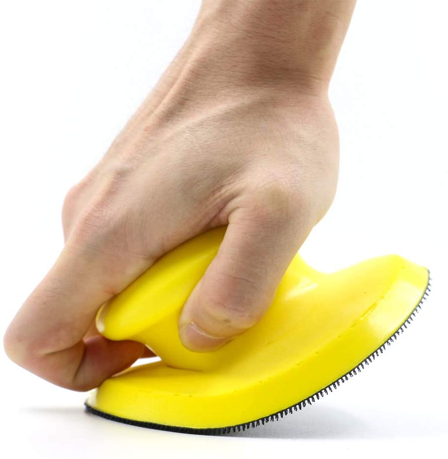 Sandpapirbakside elastisk håndslipekloss pu-skum slipeskiveholder for borrelås og sandpapir