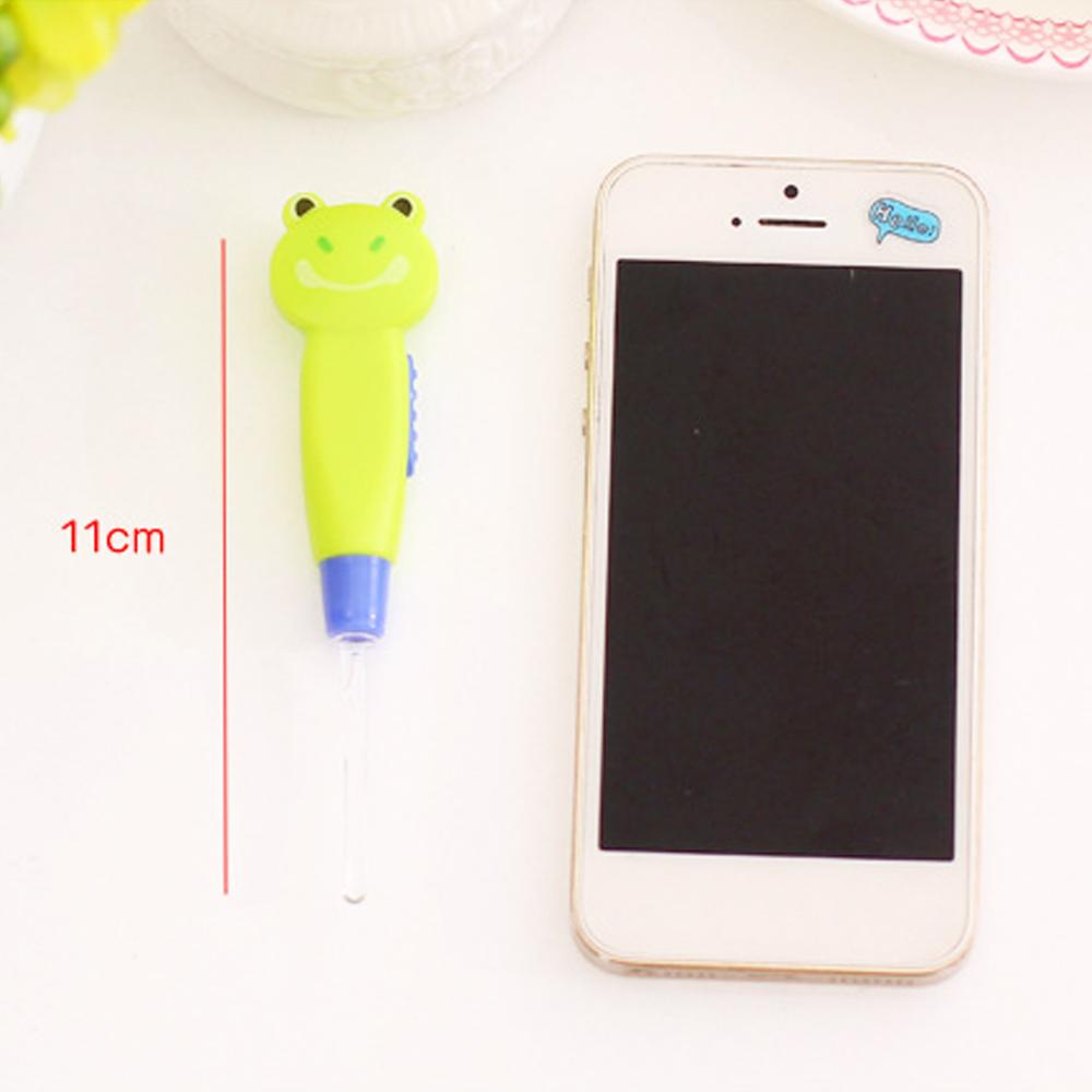 Oor Lepel Reiniging Met Led Verlichting Leuke Cartoon Dier Afneembare Oorsmeer Remover Tool Veiligheid Cleaner Lepel Voor Kinderen Gezondheid