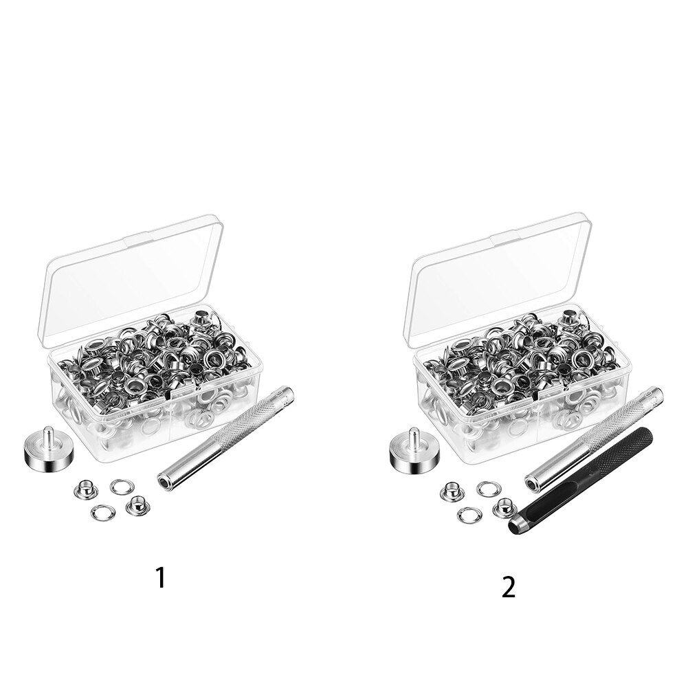 Round Spikes DIY Brass Sewing Buckle Repair Hole Punch Home Eyelets Grommet Tool Kit Fastener Rivet Leathercraft