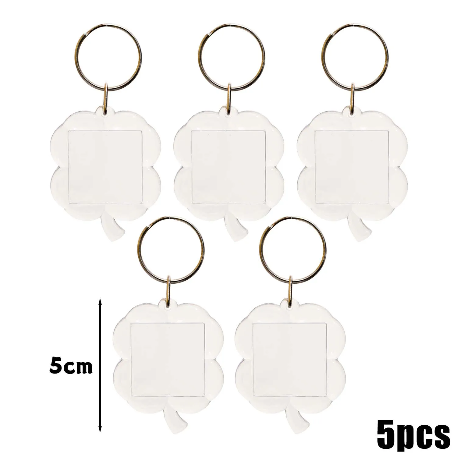 5/10 Stück transparenter Fotorahmen-Schlüsselanhänger, Quasten, schnappen-in, individueller Einsatz, Foto-Acryl-Rohling-Schlüsselanhänger, klarer leerer Bild-Anhänger